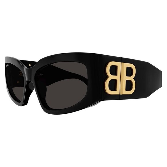 New BALENCIAGA Everyday Black Square BB0321S 002 Sunglasses Women - Picture 3 of 6